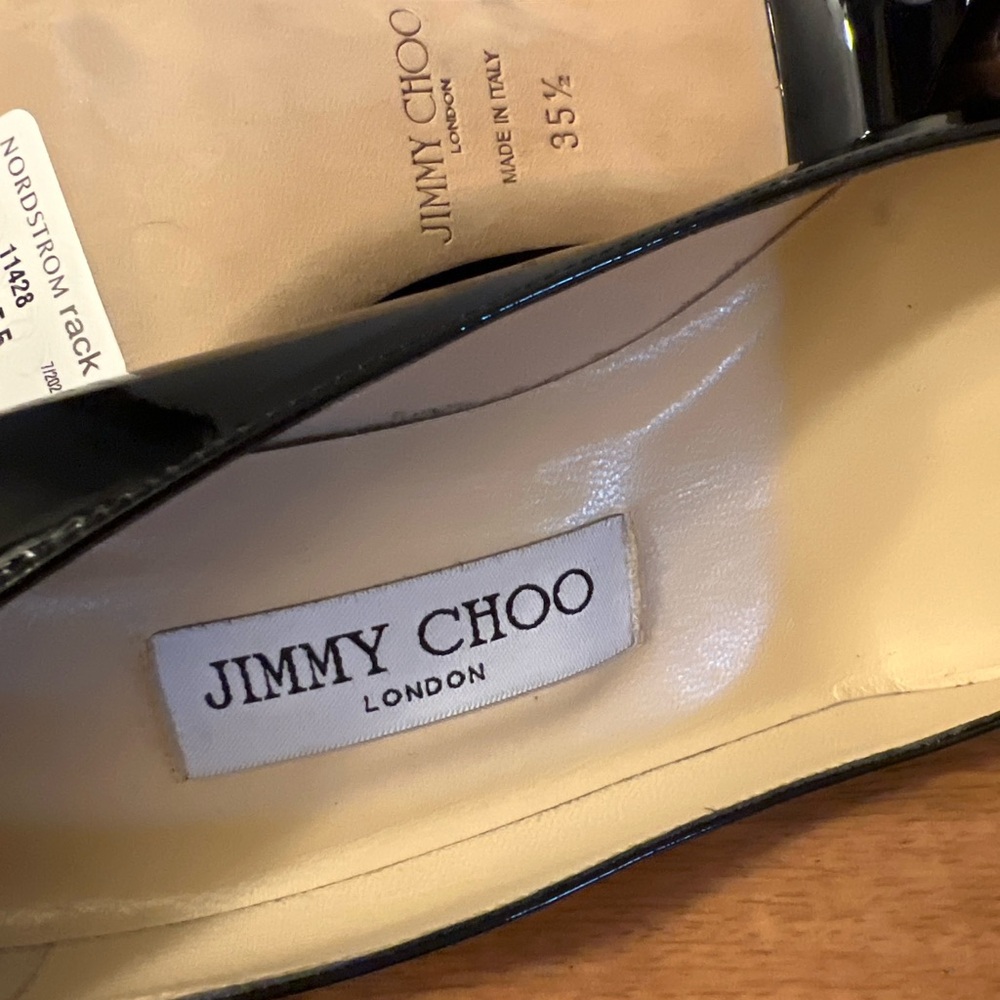 Jimmy Choo Black Patent Leather Kitten Heels – Size 35.5 (US 5.5) - Picture 6 of 9